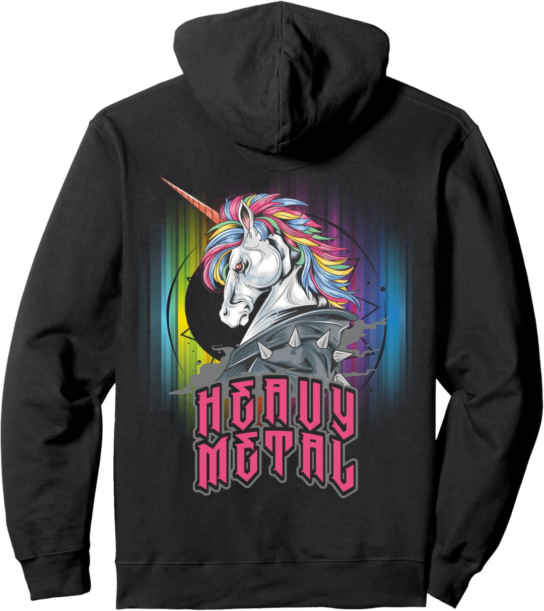 Heavy Metal Einhorn Design für Männer Frauen Und Kinder Pullover Hoodie