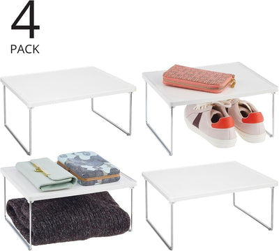 mDesign 4er-Set Regaleinsatz für Kleidung – Ablage aus Metall und Kunststoff für mehr Stauraum im Kl