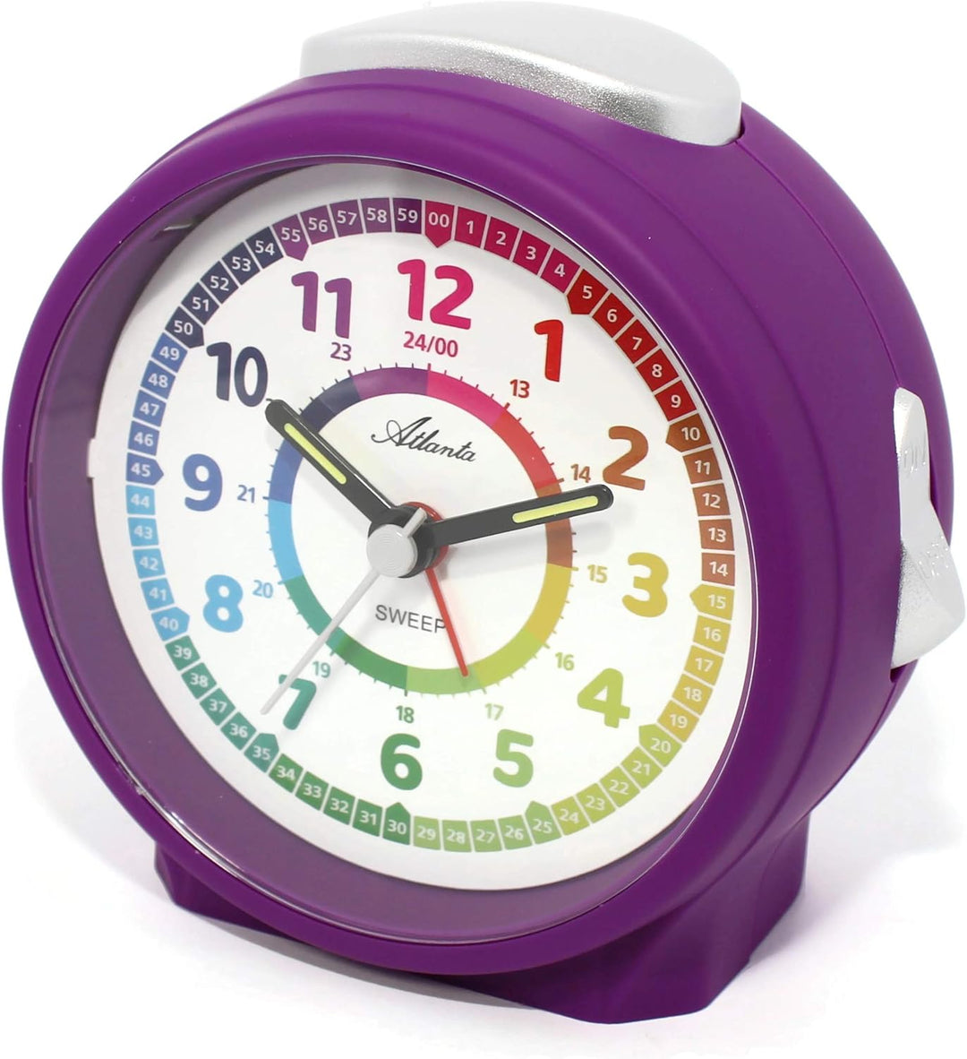 Atlanta Kinderwecker Mädchen ohne Ticken Analog Lila - 1999-8 Violett, Violett