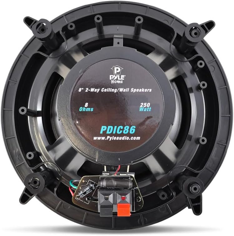 Pyle Deckenlautsprecher - Stereo-Heimkino-Lautsprecher - Wandlautsprecher Unterputz - 8-Zoll-Weiss 2