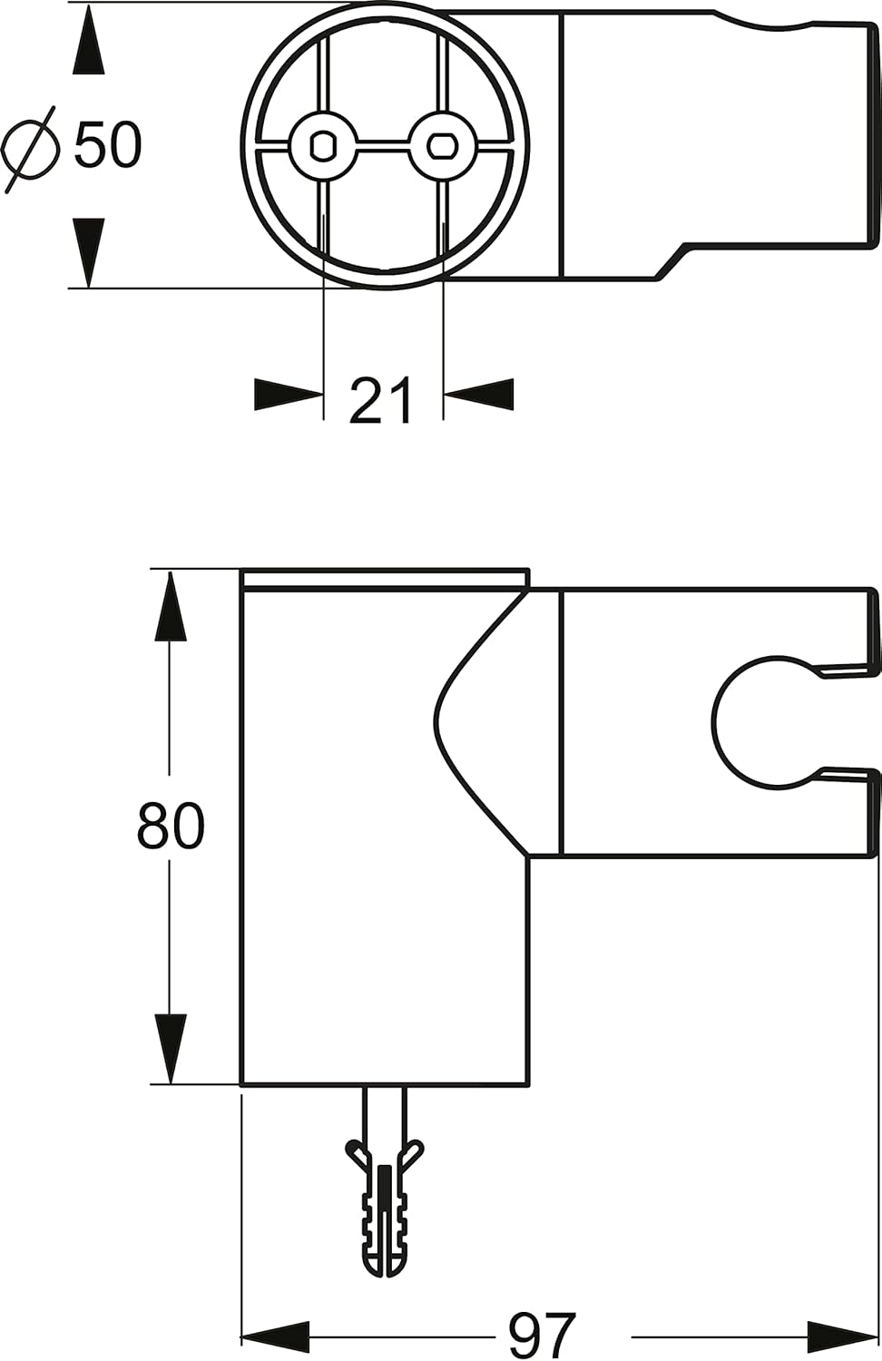 Ideal Standard B9468AA Idealrain Brausehalter
