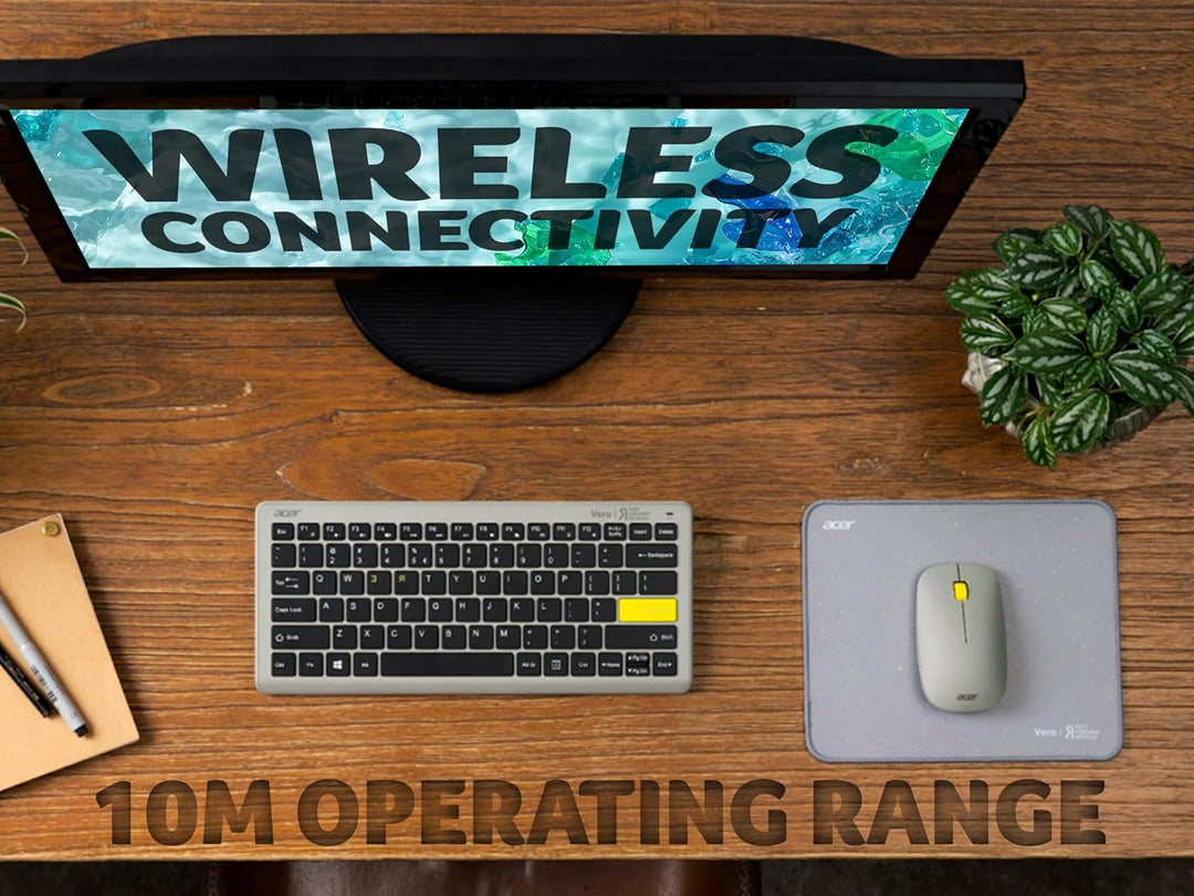 Acer Vero Maus AMR020 - Maus kabellos (2.4GHz Funkmaus, 1200 DPI, Smart-Power-Management, ergonomisc