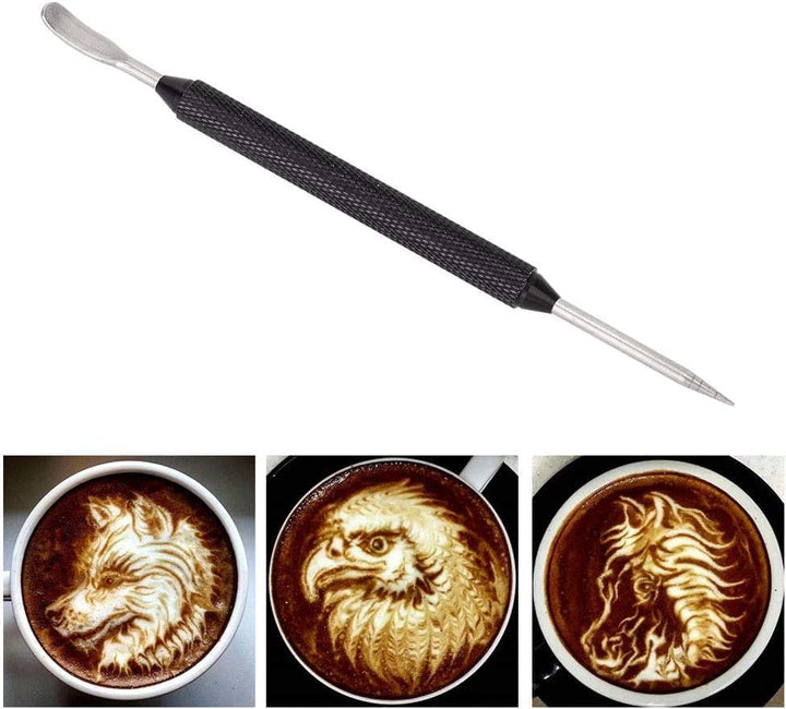 4 Stück Edelstahl Kaffee Kunst Stift 14 cm Latte Art Pen Needle Latte Kunststift Barista Latte Pen K