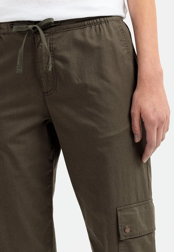 camel active Damen Loose fit Cargo mit Kordelzug 28W / 30L Grün, 28W / 30L Grün