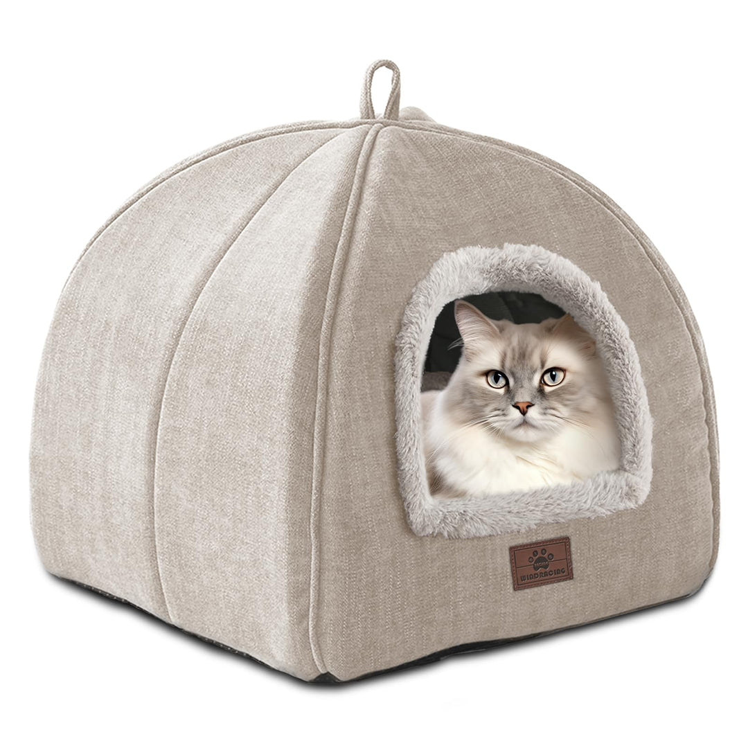 WINDRACING Katzenbett für Indoor-Katzen – Katzenhöhlenbetten, Katzenhaus Katzenzelt mit abnehmbarem,