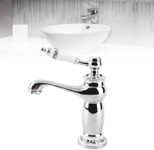G1/2" Antikes Messing Mischbatterie Wasserhahn Waschbecken Bad Armatur Bronze Heisses Kaltes Wasser