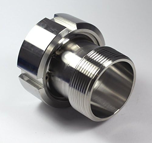 Täsler - Industrieverpackungen IBC Adapter 360° V4A - DN50 S60x6 IG auf 2" AG - EPDM - drehbar - für