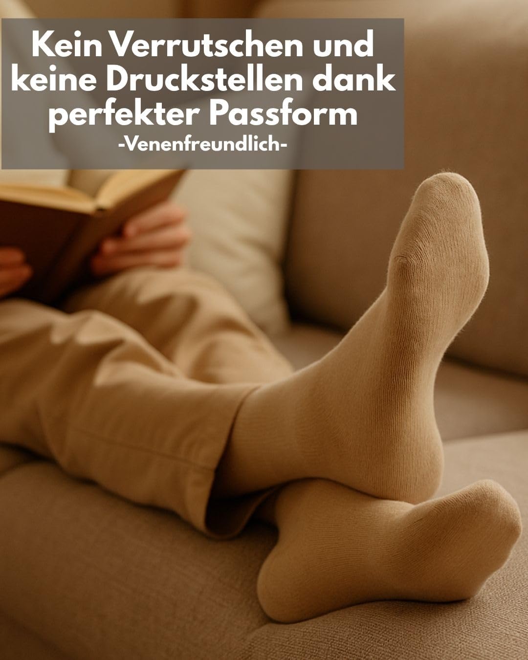 sockenkauf24 Diabetikersocken ohne Gummi & ohne Naht 97% Baumwolle (6 Paar) Diabetiker Socken mit Ko