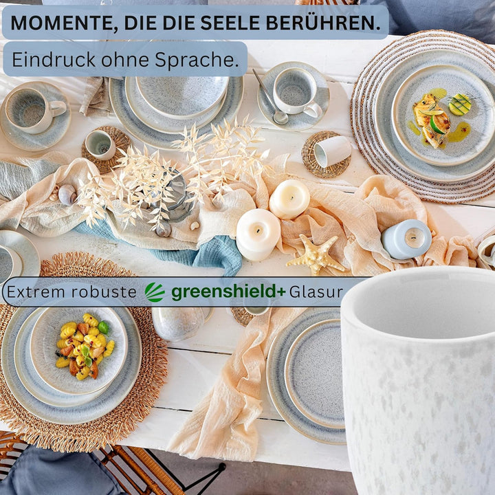 SÄNGER | Espresso Tassen Set Santorini 4 tlg, Espresso- & Mokkatassen 4 Personen, Espressotassen Ste