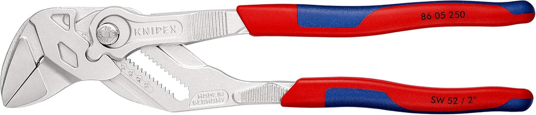 KNIPEX Zangenschlüssel (250 mm) 86 05 250 &amp; 87 02 250 SB Cobra® Hightech-Wasserpumpenzange grau atra
