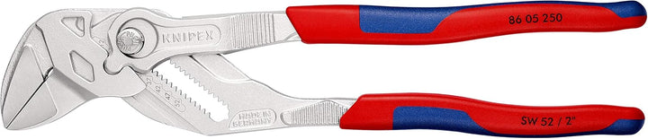 KNIPEX Zangenschlüssel (250 mm) 86 05 250 &amp; 87 02 250 SB Cobra® Hightech-Wasserpumpenzange grau atra