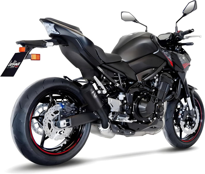 Endschalldämpfer LeoVince SLIP-ON SBK LV-10 FULL BLACK, Edelstahl schwarz, mit Zulassung für Kawasak