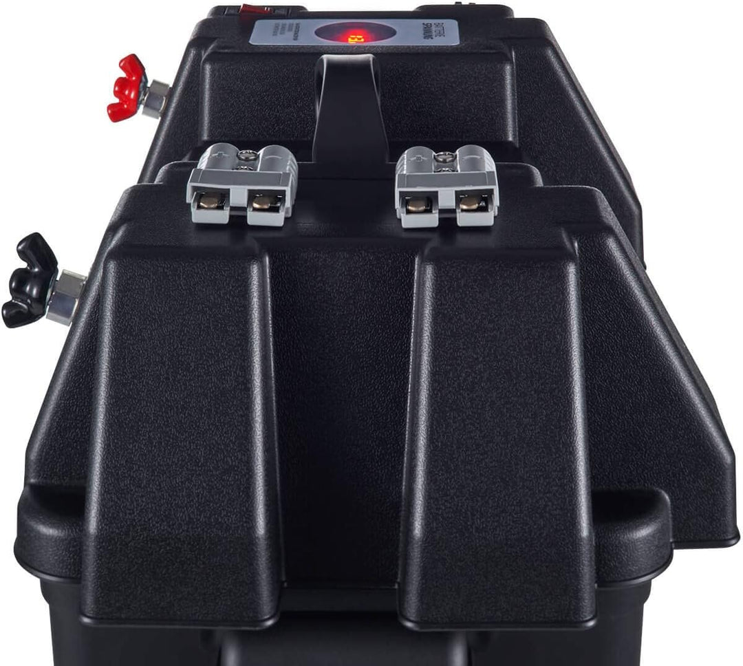 Accurat Outdoor Batteriebox - 12V, 100 Ah, Zigarettenanzünder, USB, Schutzschalter, LED Anzeige - Po