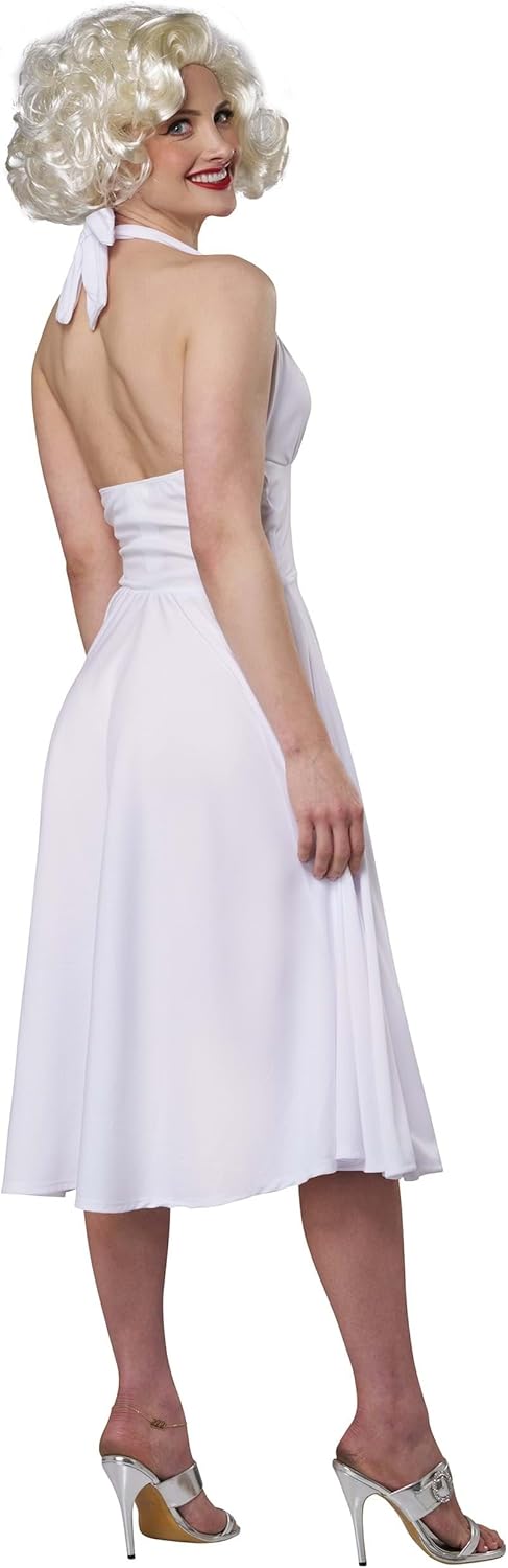 California Costumes Marilyn Monroe Kostüm Kleid, Weiss/opulenter Garten, L L Weiss, L Weiß