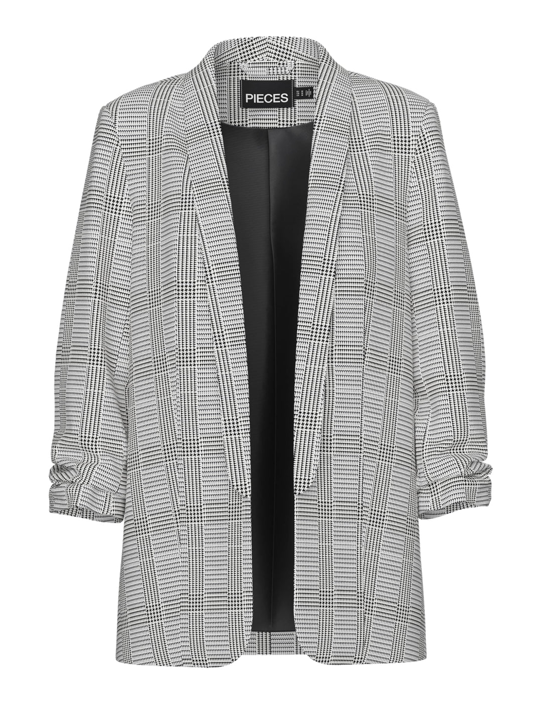 PIECES Damen Pcbosella 3/4 Printed Blazer Noos Blazer (1er Pack) XXL Schwarz, XXL Schwarz