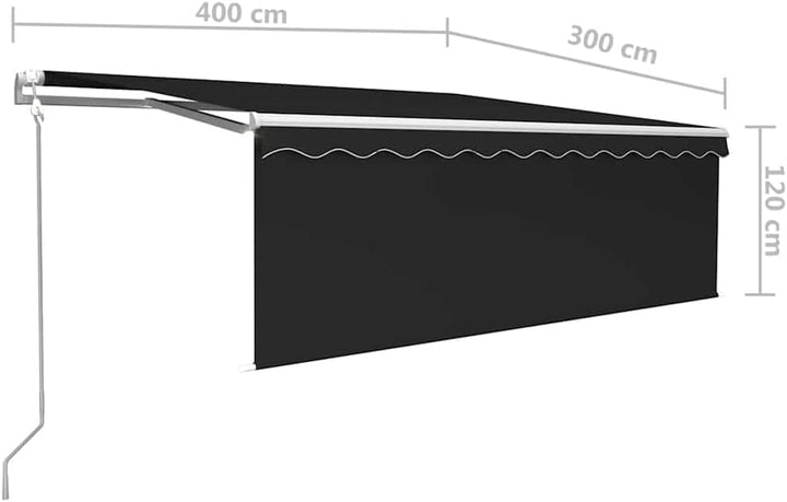 vidaXL Gelenkarmmarkise Automatisch mit Jalousie Markise Sonnenmarkise Balkonmarkise Sonnenschutz Si