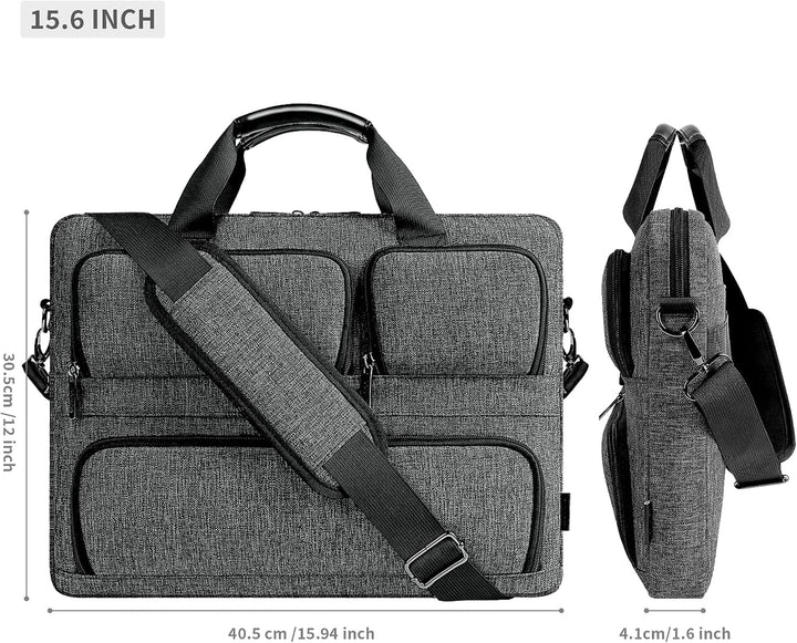 DOMISO 15-15.6 Zoll Laptoptasche Wasserdicht, Business Aktentasche mit Schulterriemen, Tragbare Comp