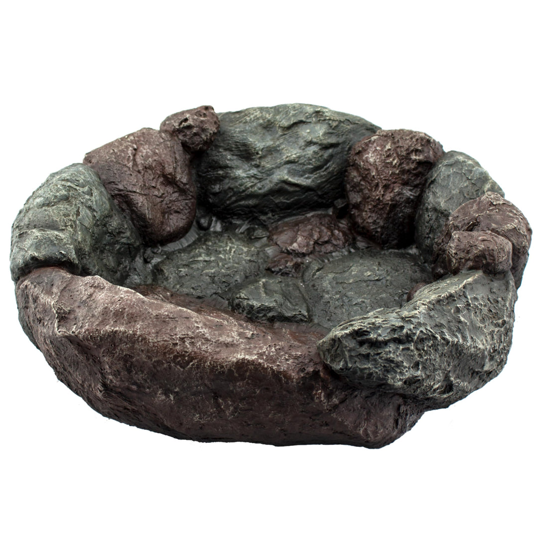 Vogelbad Garten 35cm, Vogeltränke Stein, Wassertränke für Vögel, Vogelbrunnen, Vogel-Badewanne, Voge