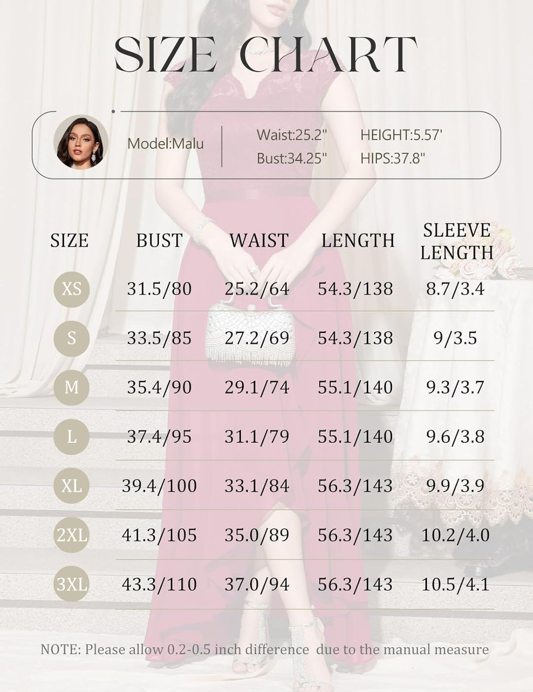 Bbonlinedress Abendkleider elegant für Hochzeit Spitzenkleid Chiffon Hi-Lo Kleid Brautjunferkleid Br