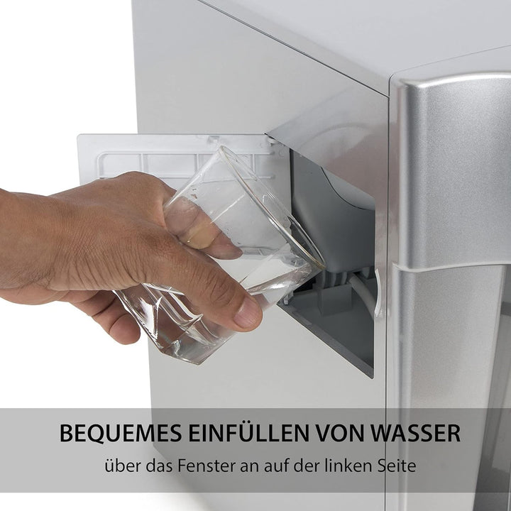 Gino Gelati GG-500 Water Digitaler Eiswürfelbereiter mit Eiswasserfunktion Eiswürfelmaschine
