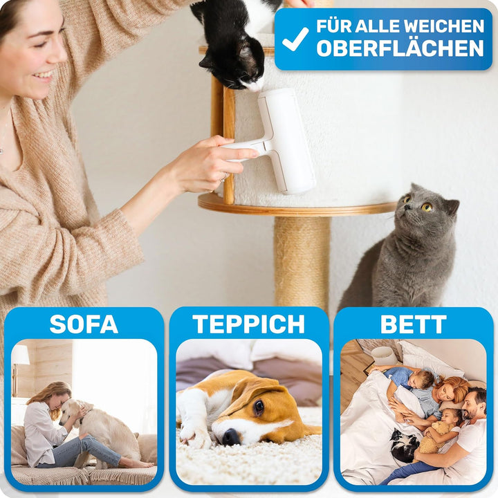 BluePet RolloTollo Selbstreinigende Fusselrolle - Tierhaarentferner für Haustierhaar, Entfernung Tie