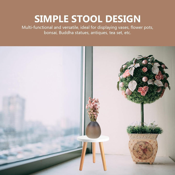 BESTonZON Holz Plant Stand Blumentopf Runde Basis Halter Hocker Topf Halter Indoor Outdoor Rostfrei