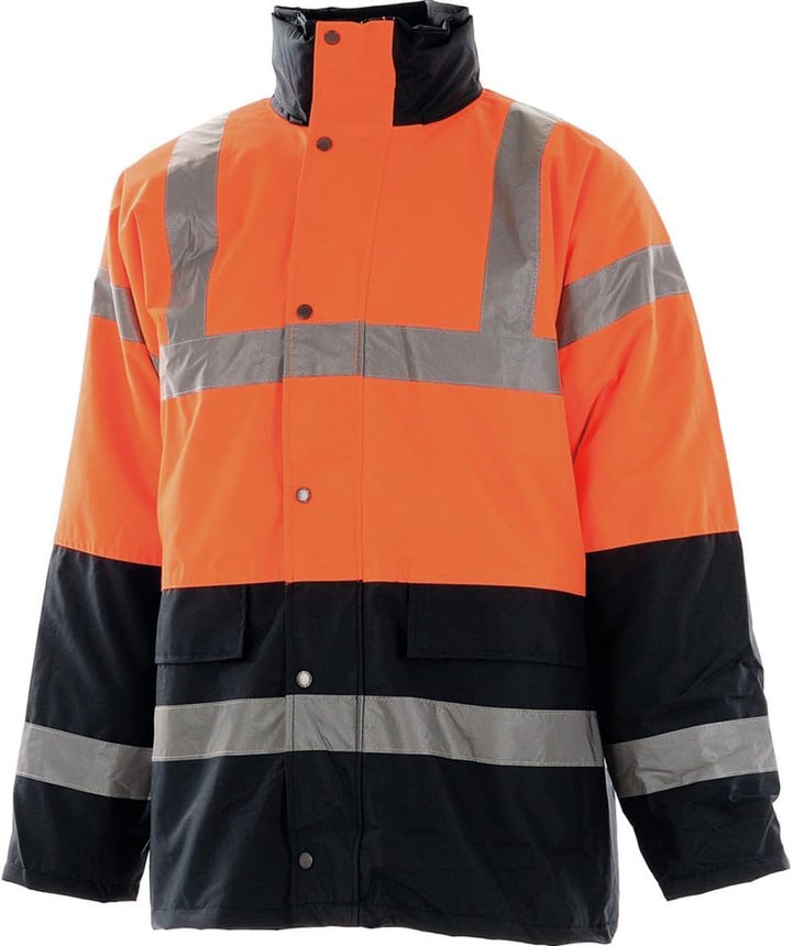 Portwest Zweifarbige Warnschutz-Verkehrs-Jacke, Grösse: XL, Farbe: Orange, S467ORRXL
