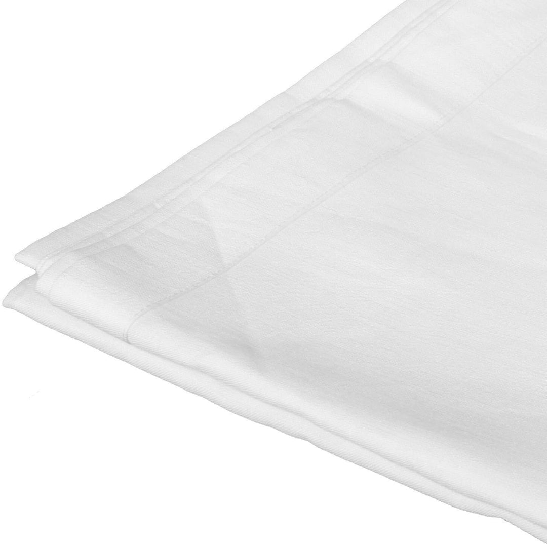 tweeto® Babybett-Himmel - Weiss - Baldachin - 100% LEINEN - atmungsaktiv - Kinderbett-Himmel