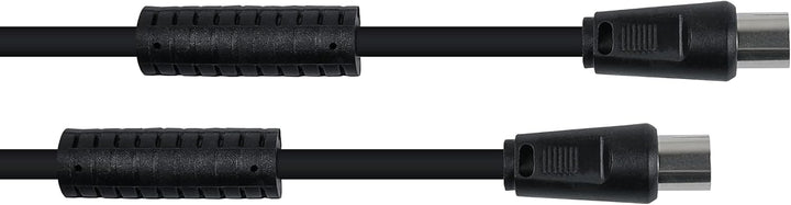 Kabelmeister® Antennenkabel mit Mantelstromfilter, Doppelschirmung, schwarz, 10m 10 m Schwarz, 10 m