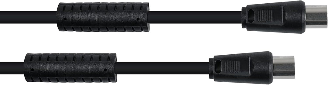 kabelmeister TV Antennenkabel 30 m schwarz - HDTV Kabel - Koax (IEC) Stecker an Buchse - 2x Mantelst