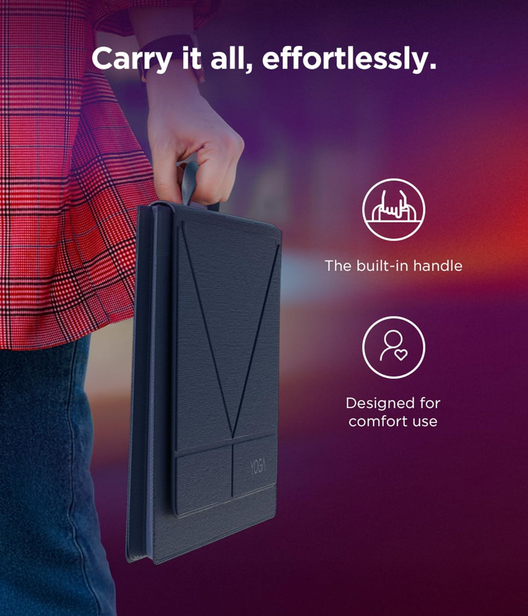 Lenovo Yoga Laptop Tote Sleeve | Flexibel Laptophülle 14 Zoll | Schlank und Leicht | Farbe Cosmic Bl