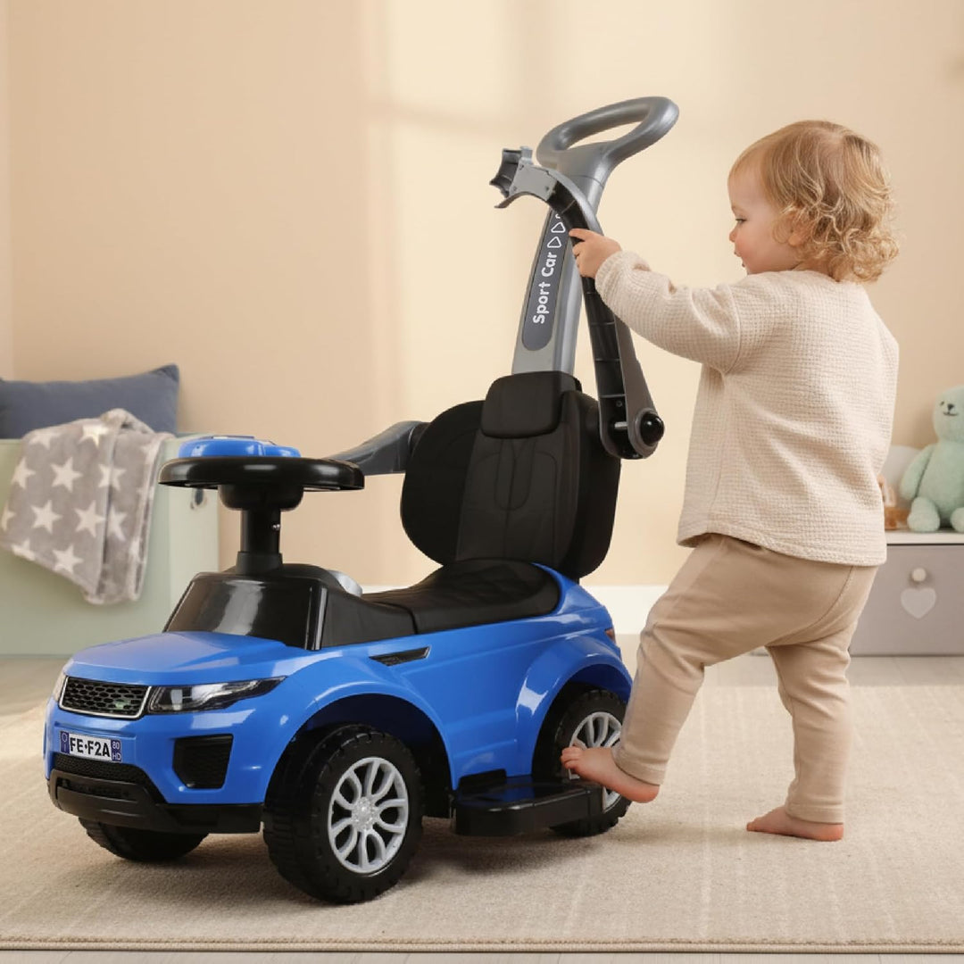 4in1 Kinderauto Rutschauto ab 2 Jahre und Schiebeauto mit Hupe und Musik, Rutschauto mit Stauraum un