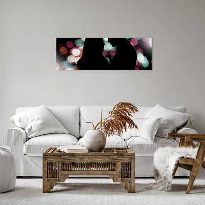 Panorama Bilder auf Leinwand Paar Liebe Beziehung Leinwandbild 90x30cm Wandbilder Dekoration Wohnzim