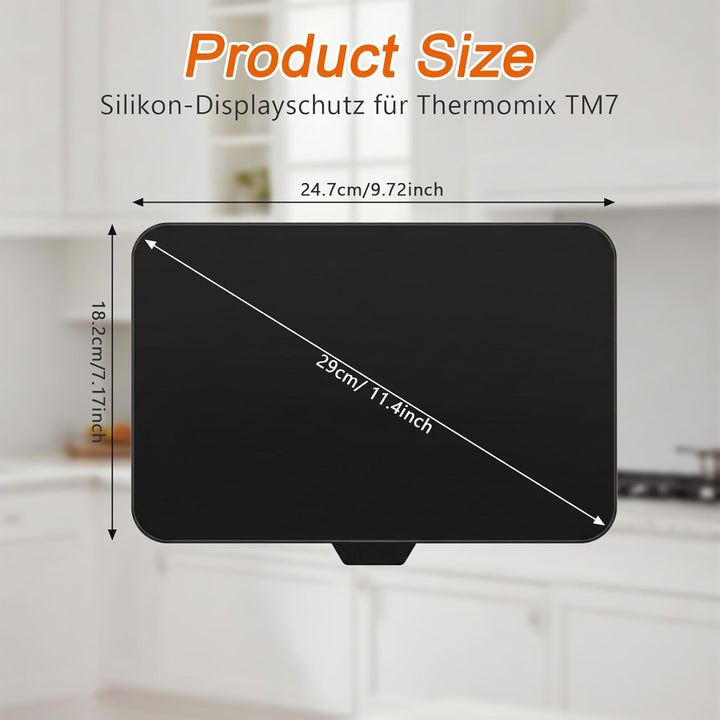 Displayschutz für Vorwerk Thermomix TM7,Schützt das Display vor Kratzern und Stössen,Display Schutz