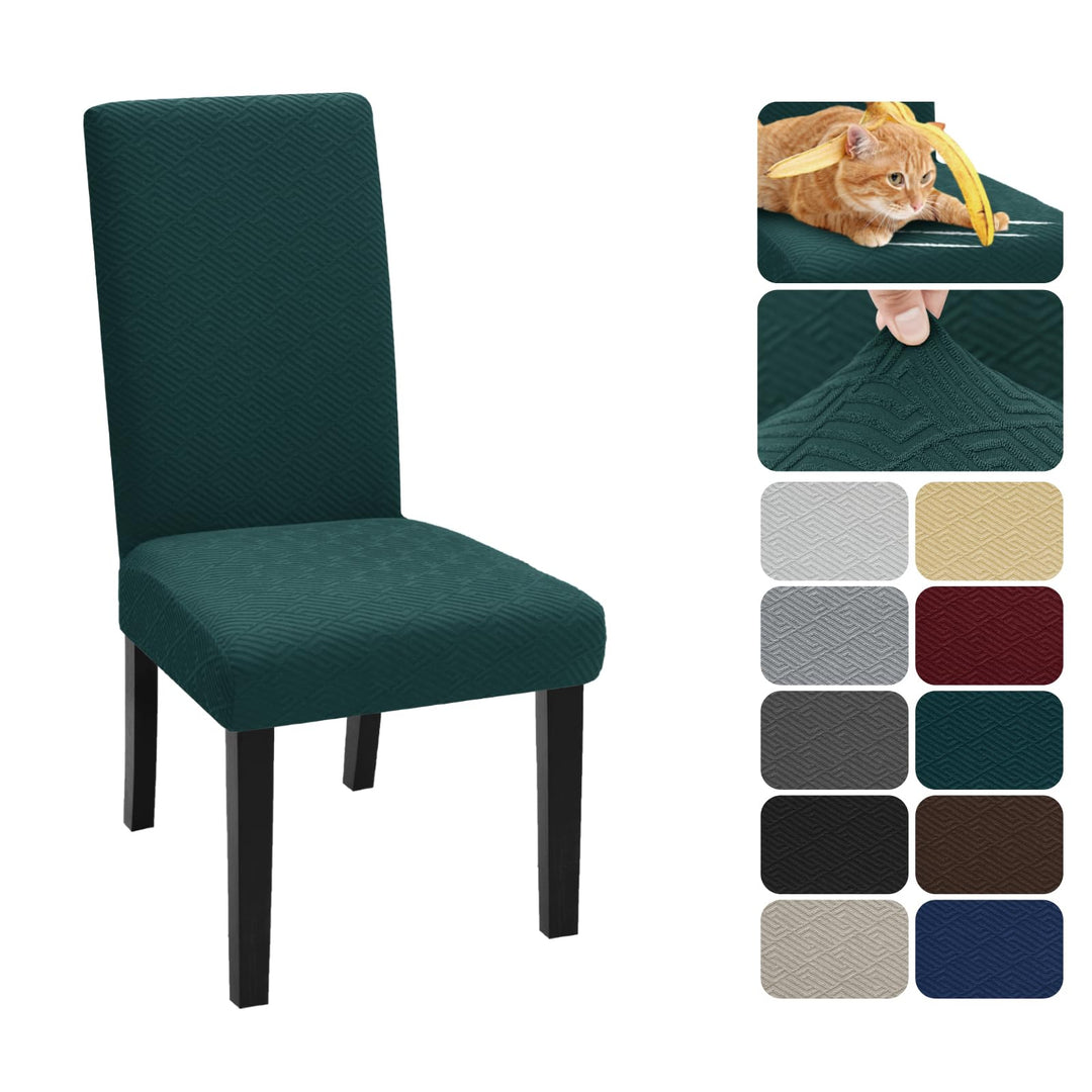XINEAGE Stuhlhussen 4er Set, Stretch Stuhlhussen für Esszimmerstühle, Universale Stuhlhussen Waschba