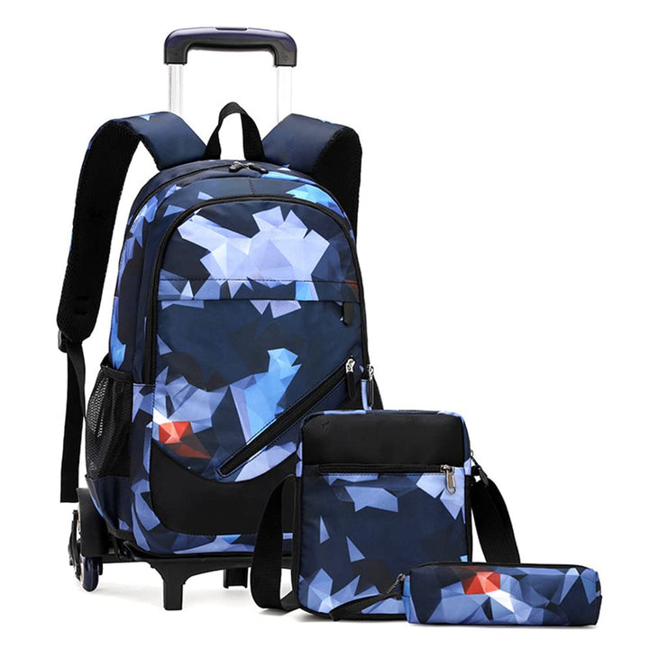 SYDARSYN Trolley Rucksäcke Rollen Rucksack Schulranzen mit 6 Rädern Kinder Schulrucksack Reisen für