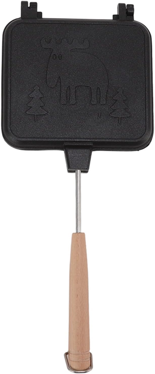 Doppelseitige Sandwich Bratpfanne mit Antihaftbeschichtung, Gegrillter Käse Sandwich Maker mit Hitze