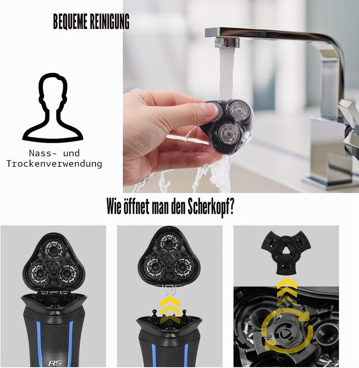 Universal Ersatz Rotierender Rasierkopf Kompatibel mit Remington Rasierer-Serie, für R3, R4, R5, R6,