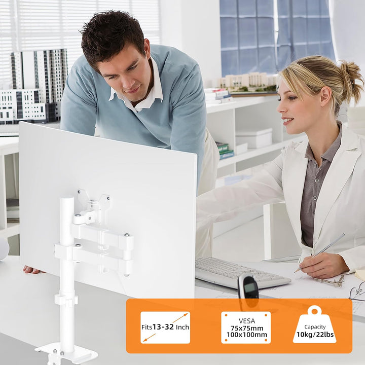 Bracwiser einzelnen Voll einstellbare Stehhöhe Monitorarm Standhalterung 800 mm hoch für Monitor Com
