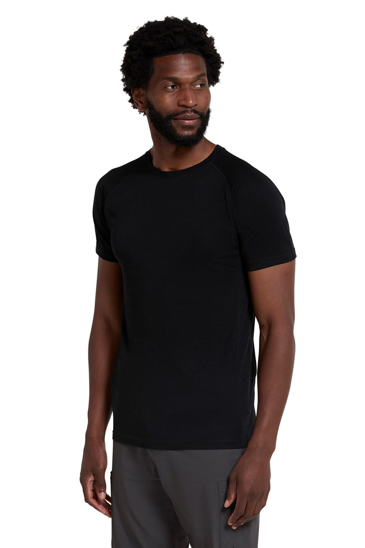 Mountain Warehouse Summit Merino Herren T-Shirt Unterhemd Thermounterwäsche Funktionsunterwäsche Ski