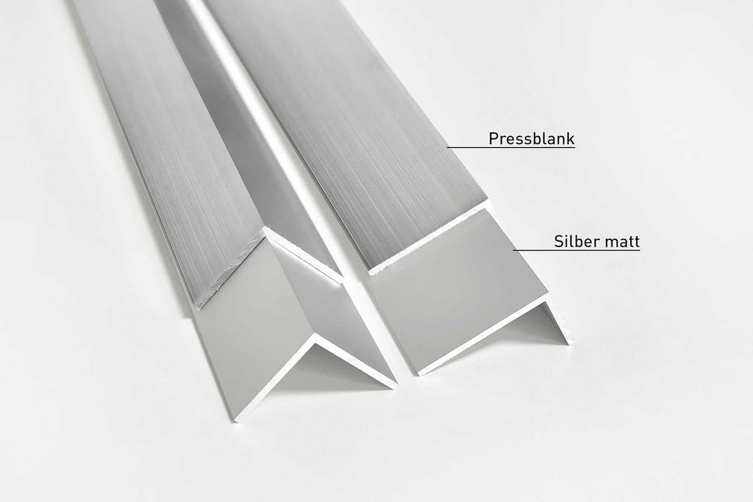 nielsen Aluminium Winkelprofil Silber matt eloxiert 2000x50x50 mm, Stärke: 2 mm, Länge: 200 cm, glei