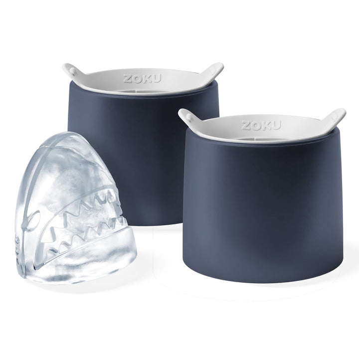 Zoku Hai-Eiskugelform enthält 2 Eisformen, Haifisch-Form, Cocktail-Eisform, Partys, Sudowners, Gin &