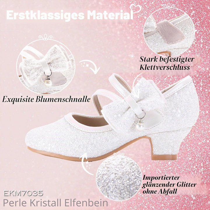 EIGHT KM EKM7018 Mädchen High Heel Kleid Schuhe Mary Jane Prinzessin Hochzeit Pumps Schuhe Glänzend