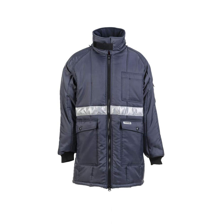 Planam Grösse L Herren Kühl-/Gefrierhaus Kühlhaus Parka marine Innenfutter rot Modell 5121