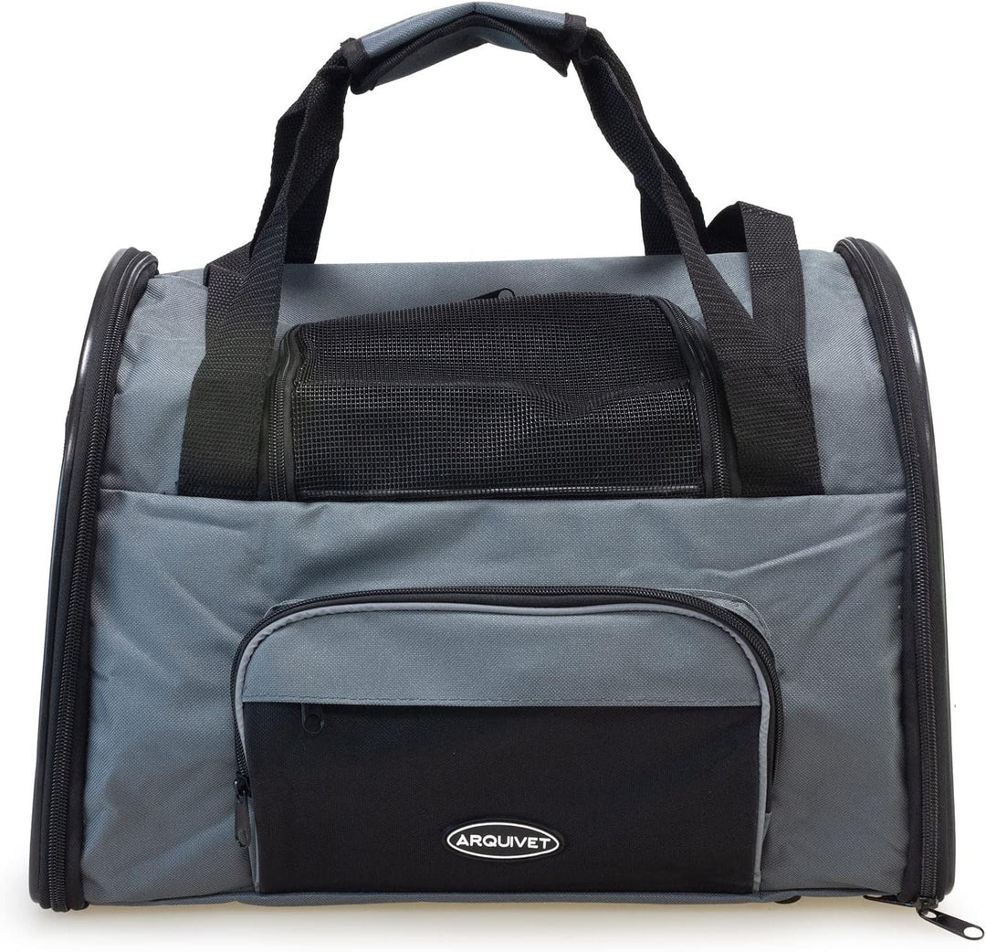 Arquivet Luxury Rucksack für Hunde und Katzen – 3 Öffnungen – 41 x 21 x 30 cm – Transporttasche für