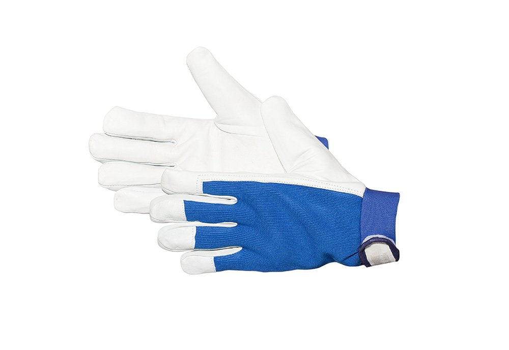 Jah 1240 Lederhandschuh 10 Paar Klettverschluss dünn/weich natur Gr. 9, 9