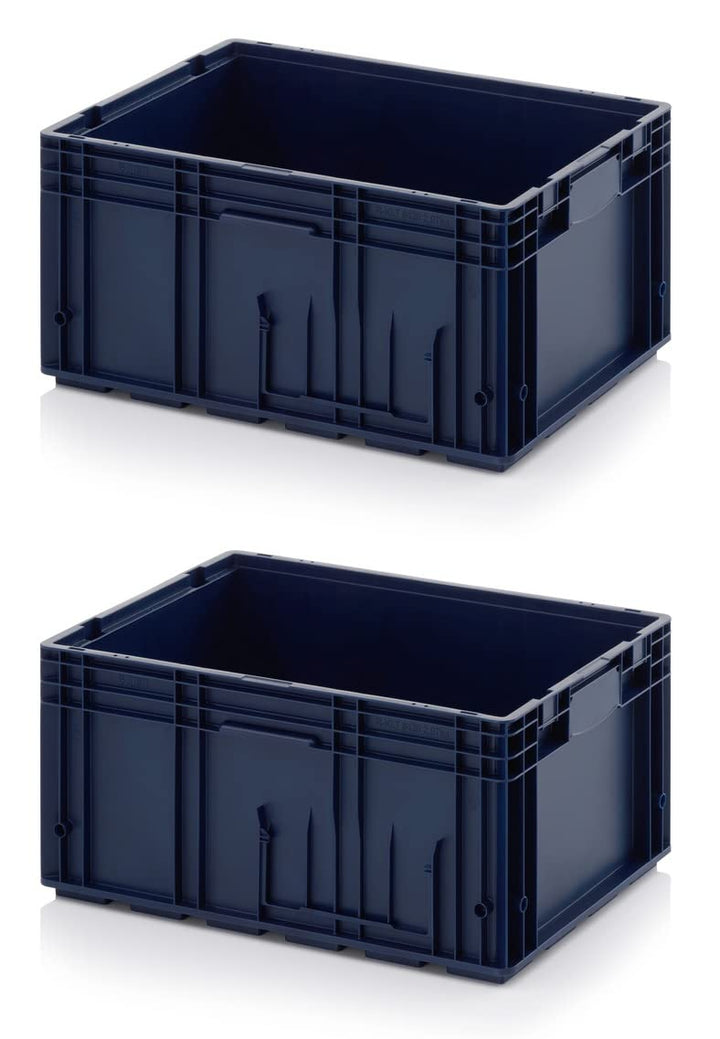2x R-KLT Behälter 60 x 40 x 28 * Kleinladungsträger blau 60x40x28 Eurobehälter Industrie KLT 6429