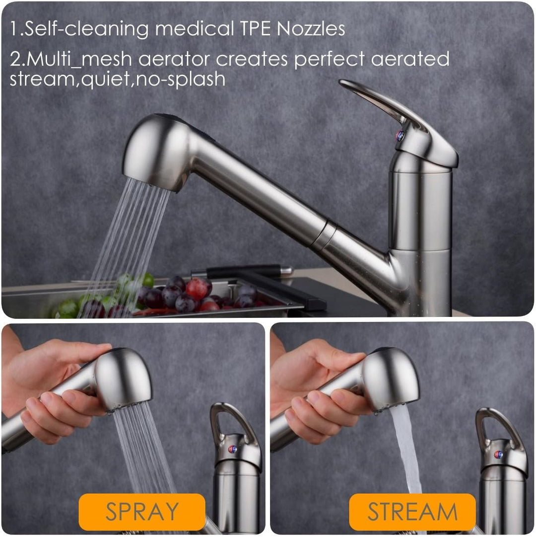 Beelee F103-SP Brausekopf G1/2 gerades Gewinde, 2 Strahlarten Geschirrbrause Ersatzhandbrause für Kü