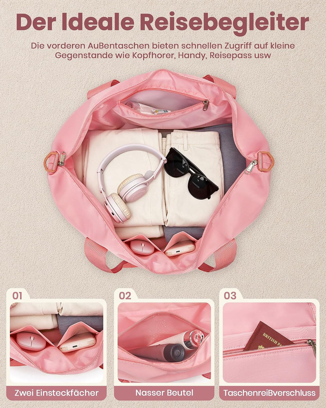 KONO Koffer Set 5-teilig Hartschalenkoffer ABS+PC, Handgepäck/Mittel/Gross Reisekoffer mit TSA Schlo