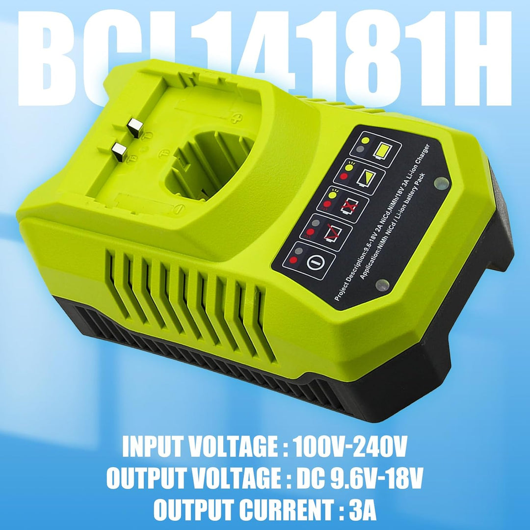 BCL14181H 9.6 V-18 V Lithium-Ionen und NI-Mh Ersatz für Ryobi Akkuladegerät ONE +